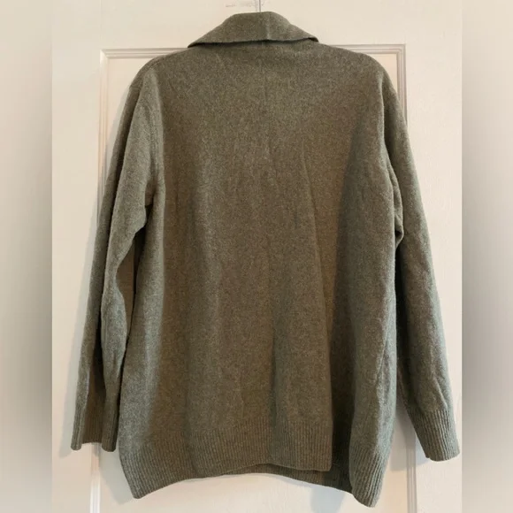 Rare Vintage DLN Di Laren Wool Blend Green Polo Sweater Size XL